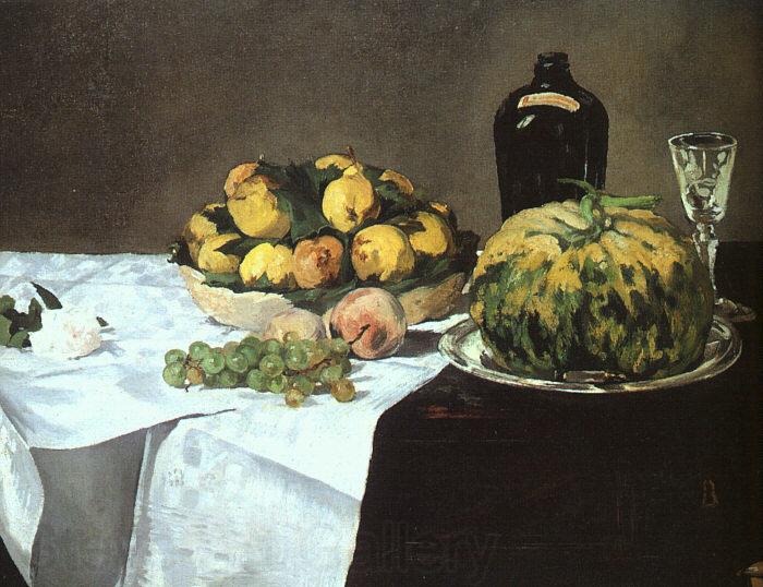 Edouard Manet Still Life with Melon and Peaches Spain oil painting art